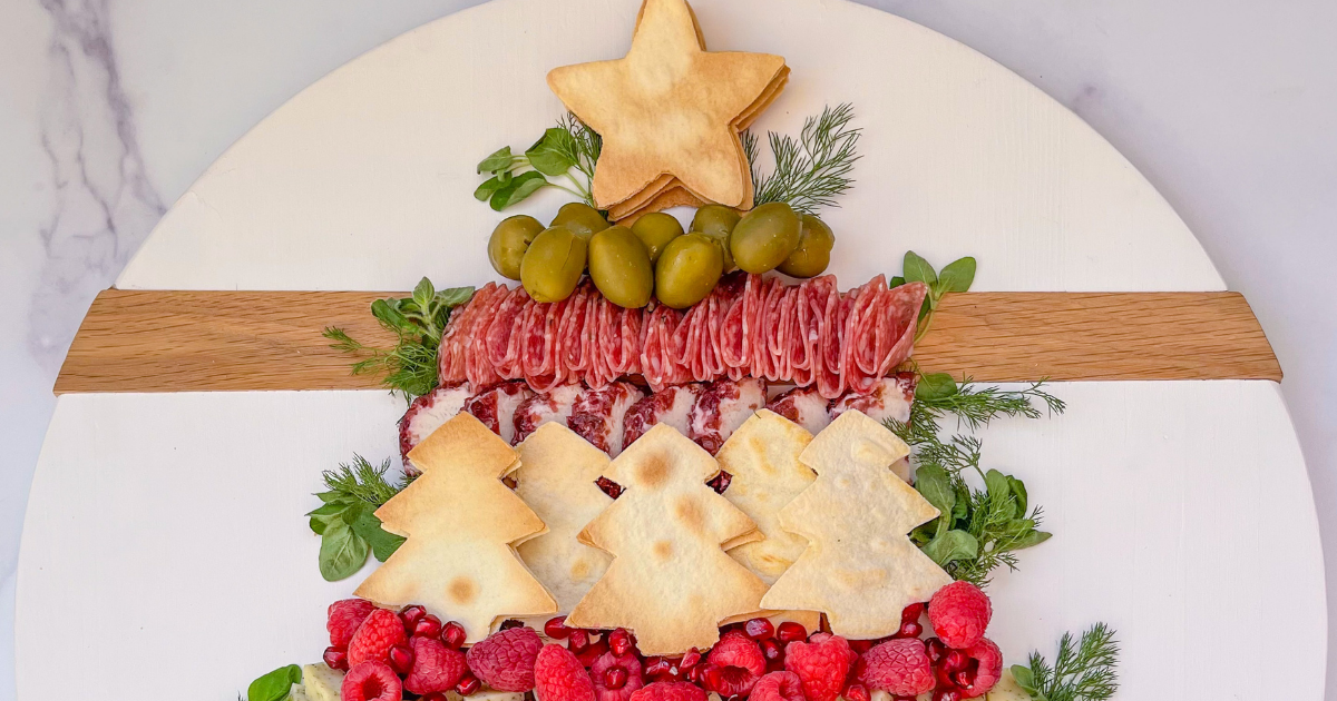 Holiday CharcuterTREE with Festive-shaped Chips