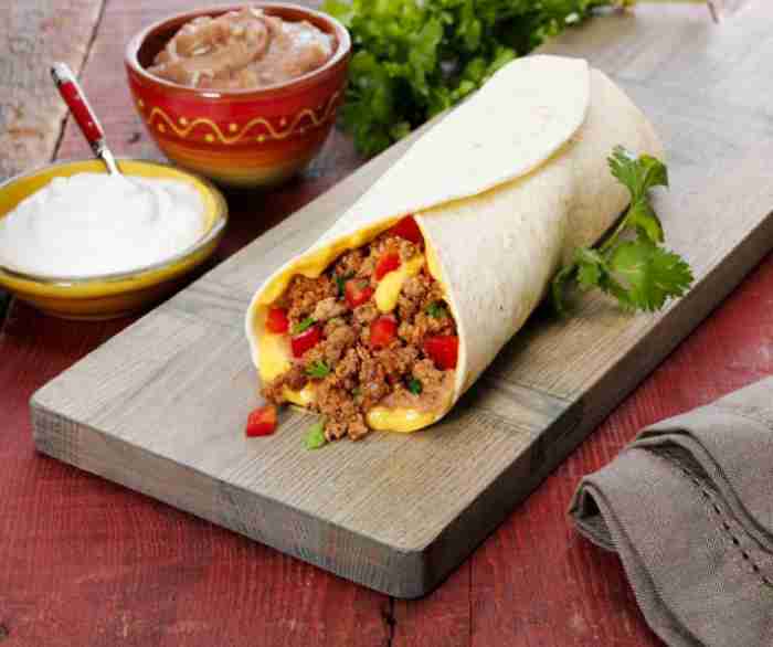 5 Layer beef burrito