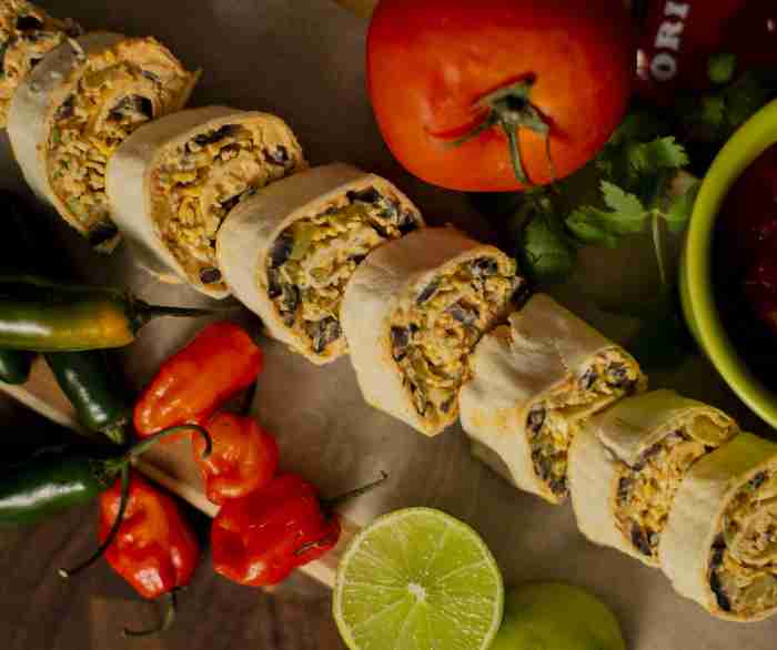 A row of fiesta pinwheels.