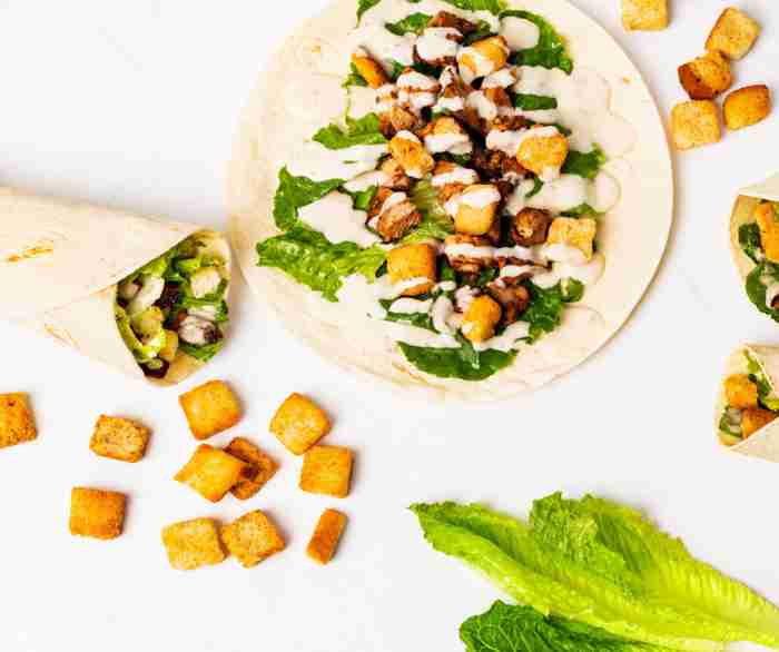 Grilled chicken caesar wrap