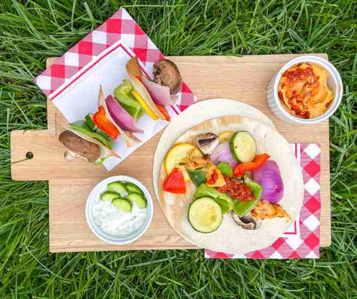 Grilled vegetable wrap