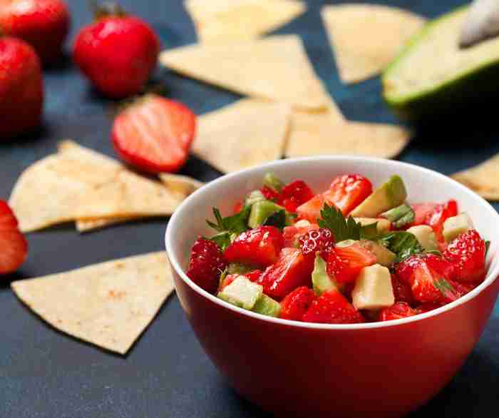 Strawberry jalapeño salsa