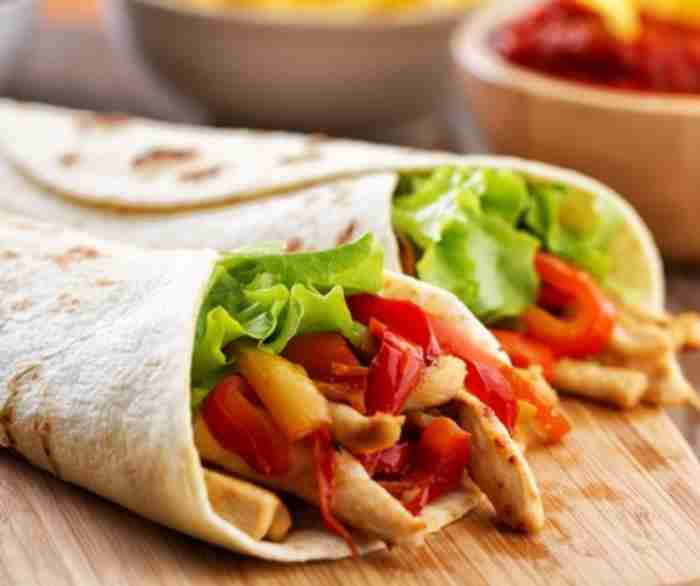 Turkey & pepper wraps
