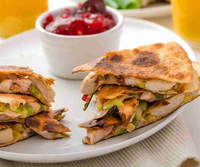 turkey & stuffing quesadillas