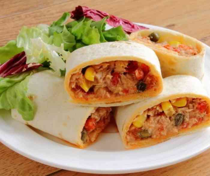salsa tuna salad wraps