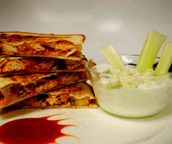 buffalo chicken quesadilla