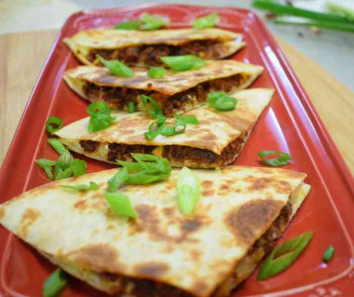 grilled cheesy chorizo quesadillas