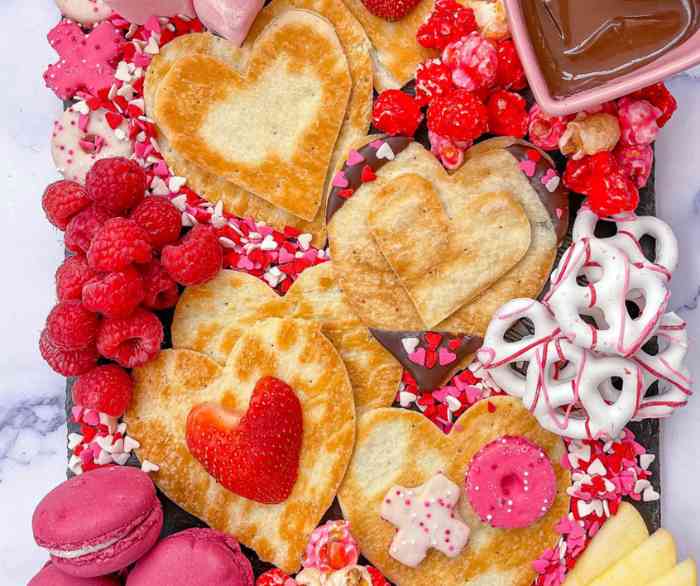 Valentine’s day fondue-for-two board