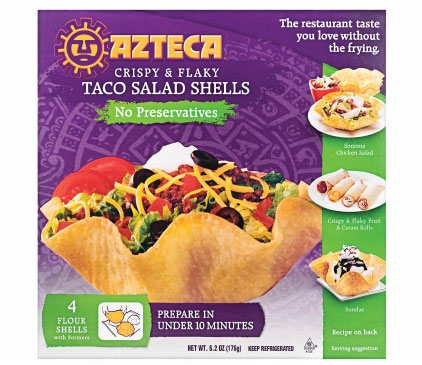 Crispy flaky salad shell